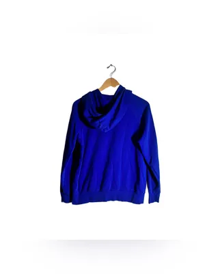 Under Armour Hooded Sweatshirt Women's Small Blue Logo Fleece Pullover Athletic thumbnail 3