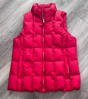 GAP Vibrant Red Down Filled Vest Outerwear Small thumbnail 1