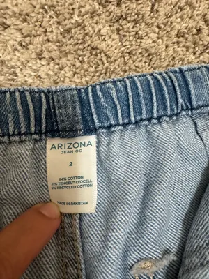 Arizona Jean Co Cargo Wide Leg Jeans Size 2 Light Wash Y2K thumbnail 4