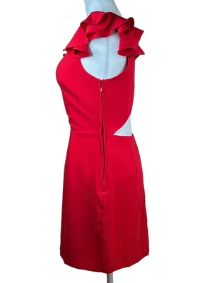 Amanda Uprichard Gimlet Dress in Lipstick Small New Womens Mini thumbnail 6