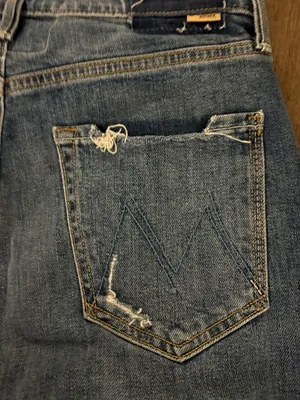 MOTHER The Study Hover High-Waisted Straight Jeans Peaches And Screams thumbnail 7