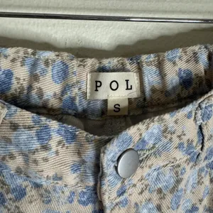 POL everyday edge pants Blue Floral Corduroy Wide Leg Distressed Elastic Waist S thumbnail 5