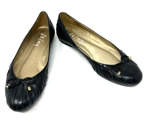 fs/ny Size 6 Flats Black Ballet Slip on Bow Tie Solid Casual Everyday‎ Basic thumbnail 1