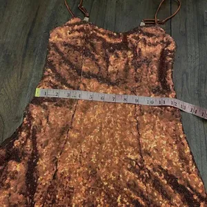 Urban Outfitters Bronze Gretta Sequin Slip Mini Dress thumbnail 6