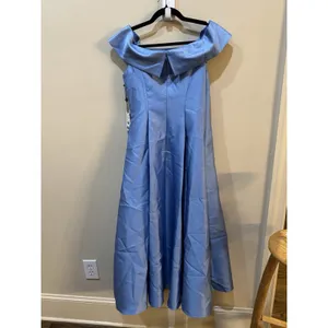 Adrianna Papell Off-the-Shoulder Mikado Gown Bluebell Size 4 MSRP $229 thumbnail 6