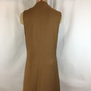 Ron Leal Brown Jersey Sleeveless Drape Cowl Neck Shift Dress 10 thumbnail 4