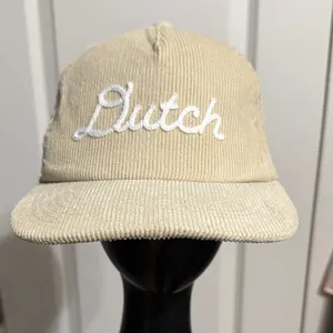 Dutch Bros Cream Corduroy Baseball Snapback Hat Cap Logo Broista Official Merch thumbnail 2