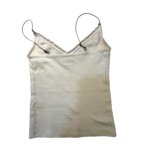 VTG Hollister Y2K White Ribbed Lace Trim Cami Top XS Coquette thumbnail 3