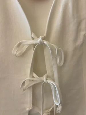 Evolution White tie vest tank top thumbnail 4