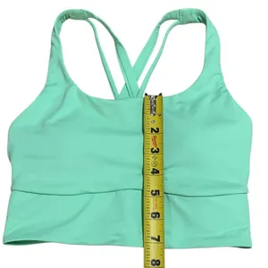 Lululemon Energy Longline Bra Women XXS Citra Lime Strappy Back LW2EHUS Bra thumbnail 5