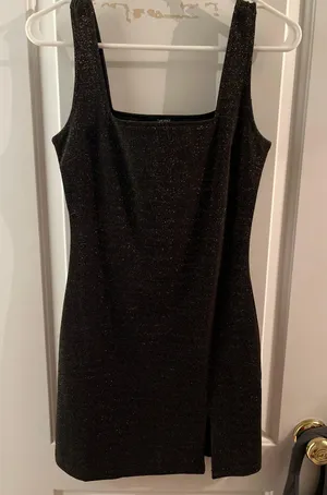 Forever 21 Black And Gold Sparkle Dress thumbnail 1