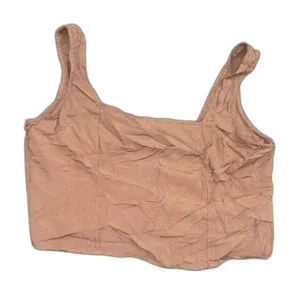 Final Touch Tan Brown Sleeveless Cropped Tank Top Size Small thumbnail 1