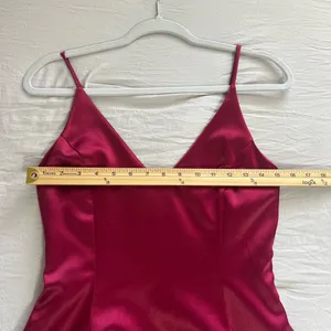 OOTDFash Burgundy Satin Dress Size Medium‎ thumbnail 5