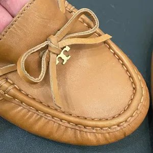 TORY BURCH Ashby Royal Tan Leather Loafers Driving Shoes Size 7 thumbnail 9