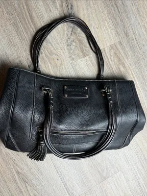 Kate Spade New York Foster Crossing Rue Satchel Black Pebbled Leather Tote Bag thumbnail 14