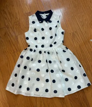Like new women Sleeveless Polka Dot Dress with Navy Collar size XS thumbnail 1