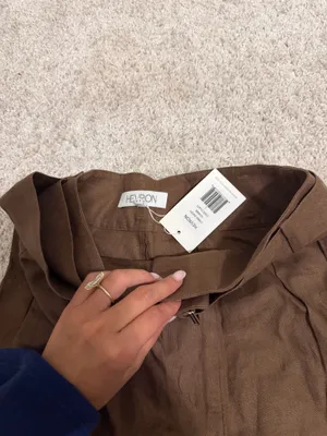 brown shorts with belt thumbnail 3