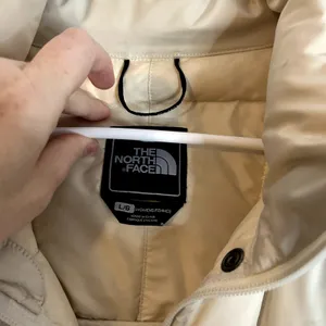 The North Face 600 Fill Vintage Puffer Parka Womens Size Large Cream Silver 2008 thumbnail 5