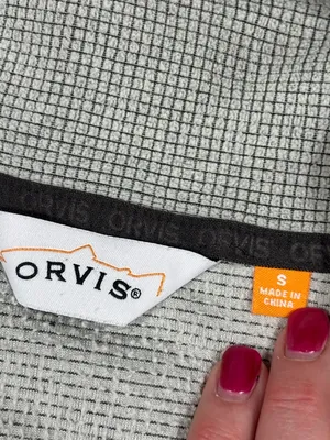 Orvis Women’s S Gray Black Full Zip Performance Fleece Jacket thumbnail 5