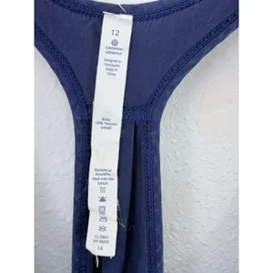 Lululemon Navy Tencel Lyocell Racerback Tank Top Scoop Neck Size 12 thumbnail 3