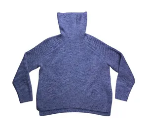 Madewell Turtleneck Sweater Womens‎ XL Gray Speckled Rib Knit Pullover thumbnail 1