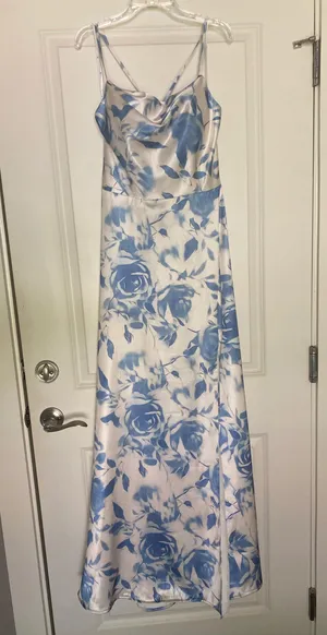 Blue and white maxi dress Size 2 thumbnail 1
