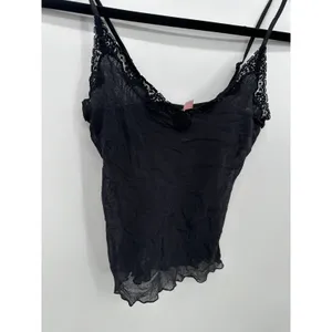 Victoria's Secret Womens Black‎ Sheer Tank Top Sz M Sexy Lace Festival Nylon thumbnail 4