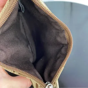 Coach Signature‎ Canvas Leather Wristlet Bag Beige Gold thumbnail 6