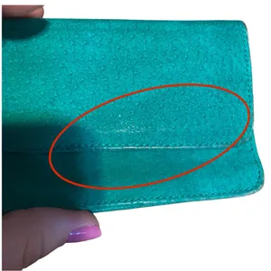 Vintage 1990'S Lillian Vernon Teal.Green Suede Change Purse Wallet thumbnail 10