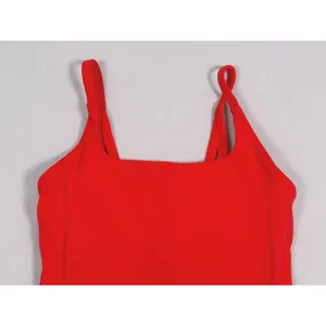 Lululemon Strappy Nulu Shelf Tank Top Size 2 Red Yoga Pilates Training Lounge thumbnail 5