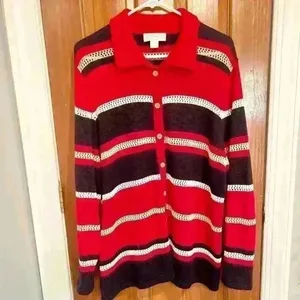 CJ Banks Ladies Striped Cardigan thumbnail 8