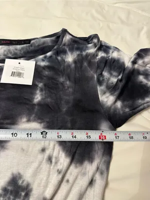 Fraiche by J Tie-Dye Long Sleeve Midi Slit Dress with Waist Tie - NWT - Size S thumbnail 14