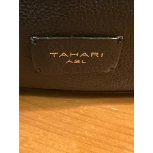 Tahari ASL Black Pebbled Leather Slouchy Hobo Shoulder Bag Adjustable Strap thumbnail 4