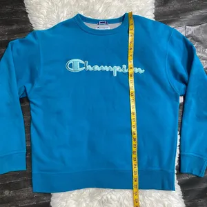 Champion Teal Turquoise Blue Crewneck Long Sleeve Sweatshirt Gym Sporty Comfy thumbnail 7