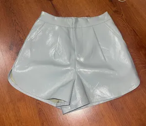 Leather Shorts Gray Size XS thumbnail 1