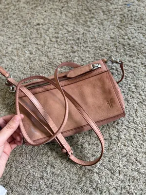 Frye Reed Leather Wristlet Crossbody in Dusty Rose thumbnail 9