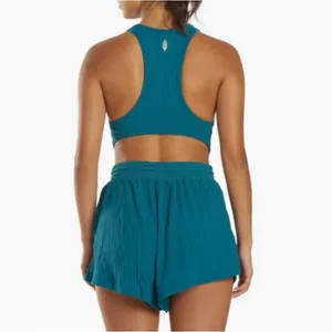 FP Movement Blissed Out Romper size medium in teal‎ Blue summer spring vacation thumbnail 2
