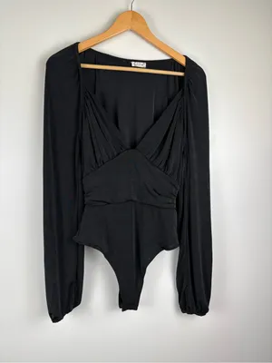 Intimately Free People In Your Arms Bodysuit Women's Size Medium Black thumbnail 2