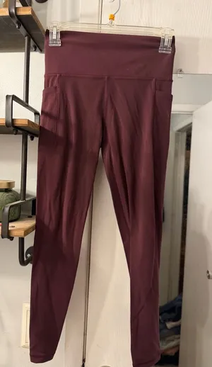 Athleta High-Waist Maroon Performance Leggings thumbnail 1