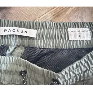 PacSun Relaxed Cargo Pants Olive Green Drawstring Utility Trousers Womens Large thumbnail 3