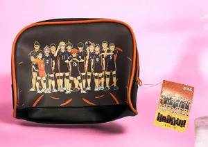 Haikyuu!! Character Cosmetic Pouch in Black & Orange thumbnail 1