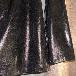 Michael Kors Size M Black Metallic One Cold Shoulder Top thumbnail 7