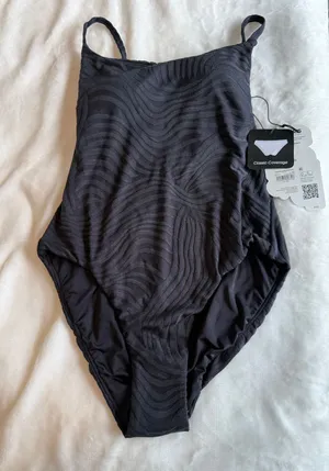 Love & Sports Jacquard Santorini Square Neck One-Piece Swimsuit thumbnail 1