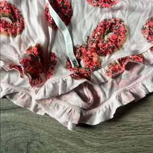 PINK Victoria's Secret Pink and Red Pajama Shorts with Ruffled Hem thumbnail 4