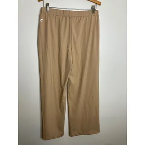 Zyia Active Wide Leg Pants Womens Medium Tan Excellent Stretch Pockets Yoga thumbnail 5