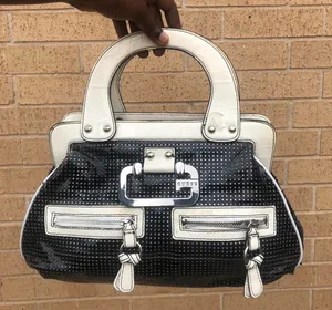 Vintage Whimsygoth Guess Y2K Black Faux Leather Shoulder Hand Bag Purse Gothic Mcbling Emo Grunge 2000s #Indie #Sleaze #Punk #Cyber #Trendy Baddie Retro RARE! thumbnail 1