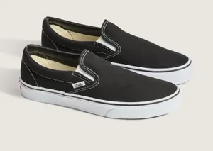 Vans Classic Asher Slip-on Sneakers Black Canvas thumbnail 1