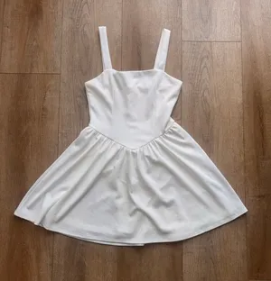 Altar’d State White Strappy Fit-and-Flare Dress🔺 thumbnail 1