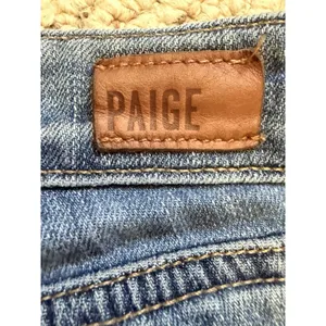 Mini‎ Denim Shorts Womens 27 Blue Floral Patch Pocket Low Rise Stretch Y2K Paige thumbnail 10