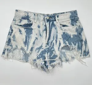 Blank NYC The Barrow Tie-Dye Ripped Distressed Denim Shorts Size 31 thumbnail 1